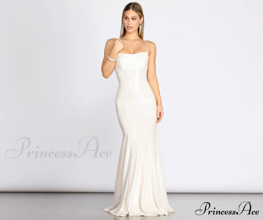 Char Formal Lattice Glitter Dress - Lady Occasions