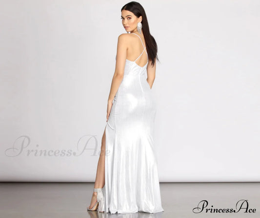 Charlie Metallic Stylish Knit Mermaid Dress S.o. Long Dresses