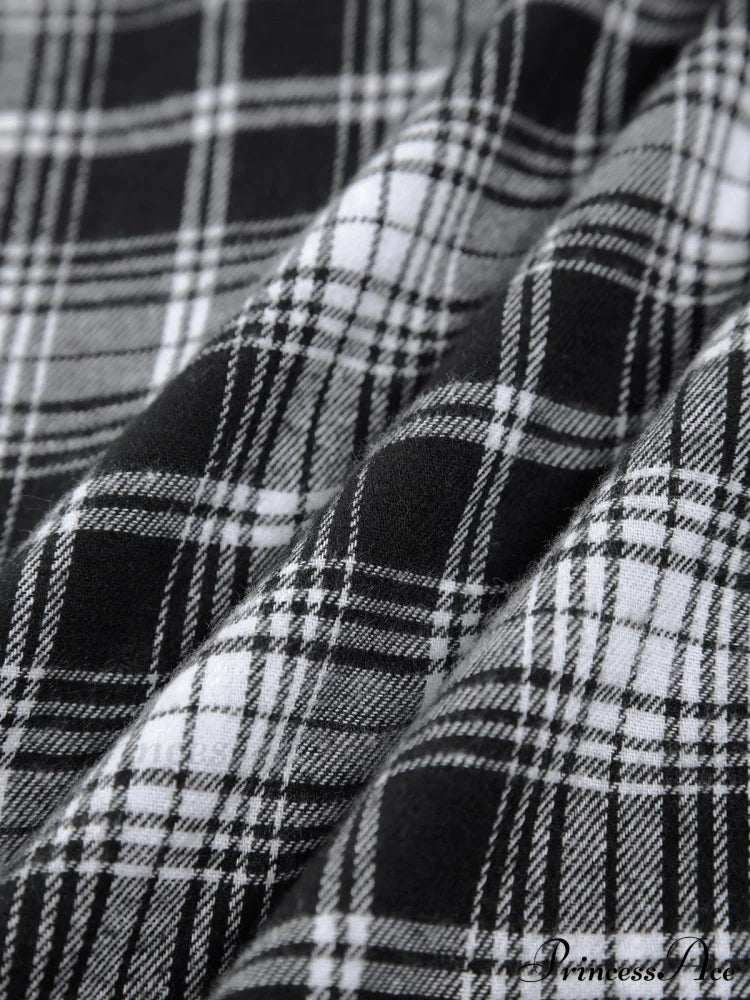 Checkered Charming Oversized Shirt Shirts