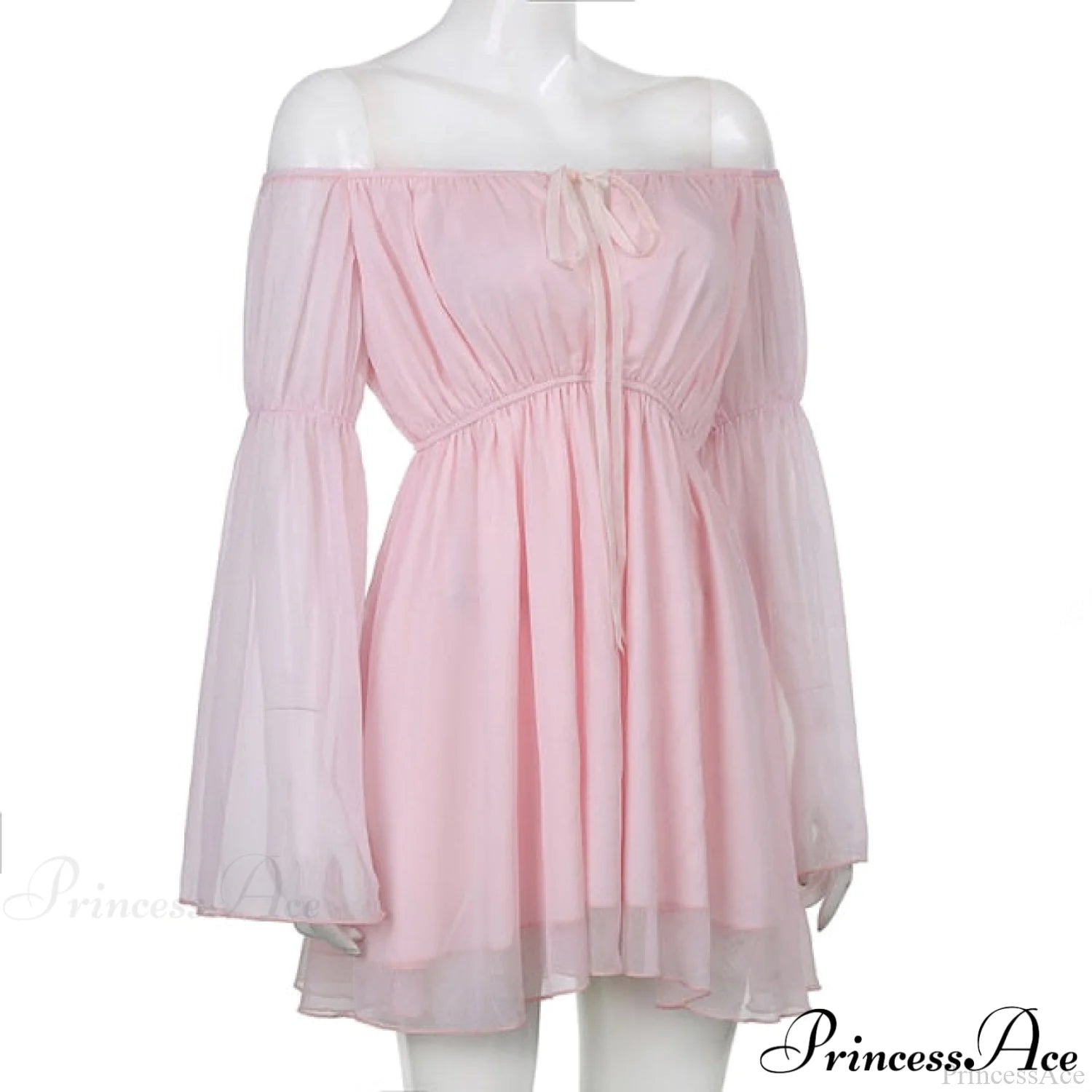 Chiffon Detachable Corset Puff Sleeve Mini Dresses Free From Label