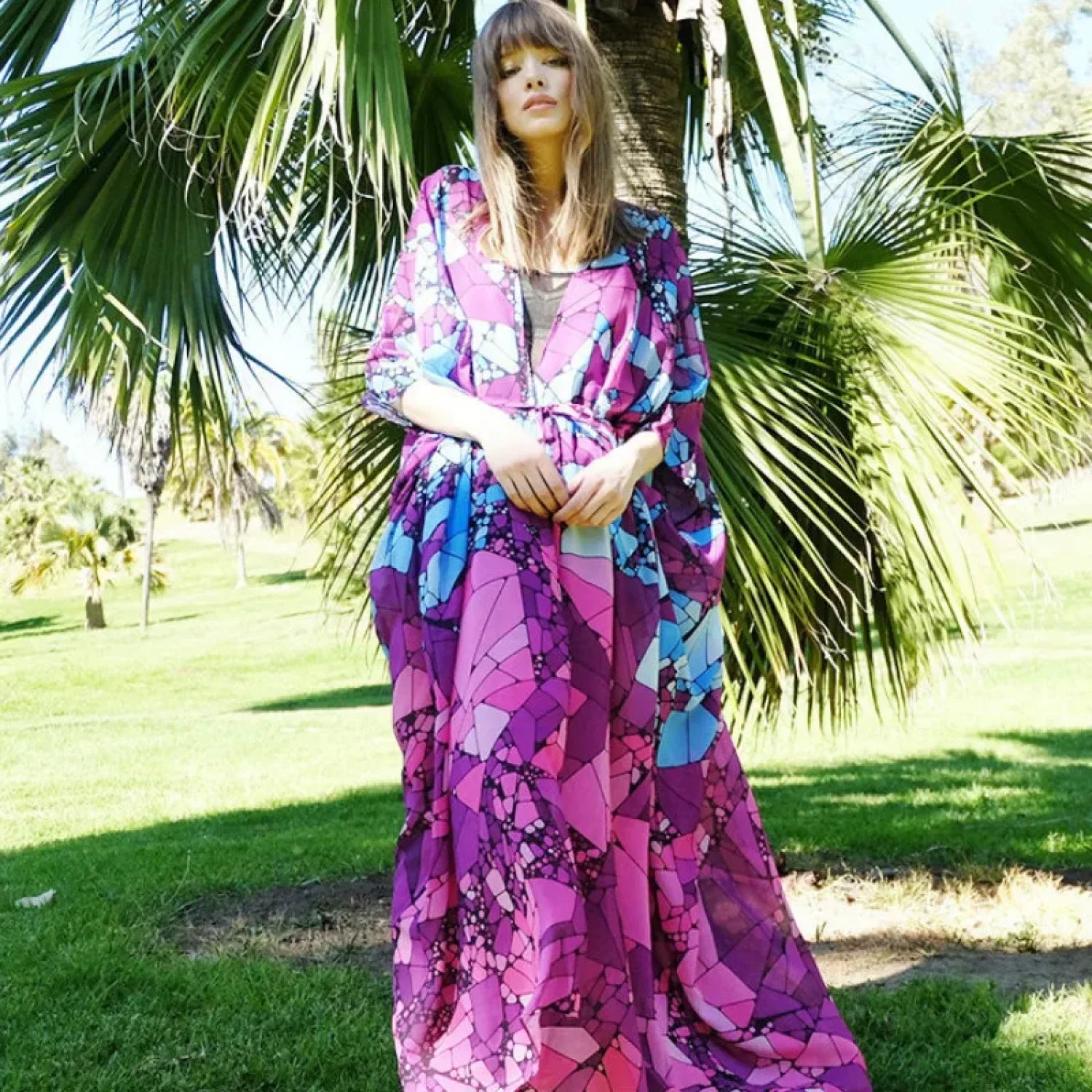 Chiffon Leopard Print Kimono Boho Bikini Cover Up color6 / One Size bohocoverup-250126