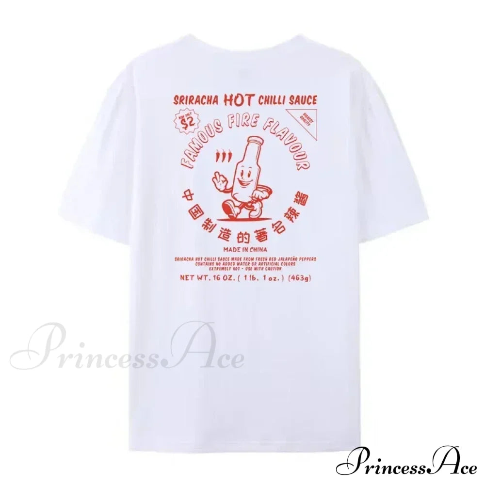 Chilli Sauce Back Charming Print Graphic Tee Tees