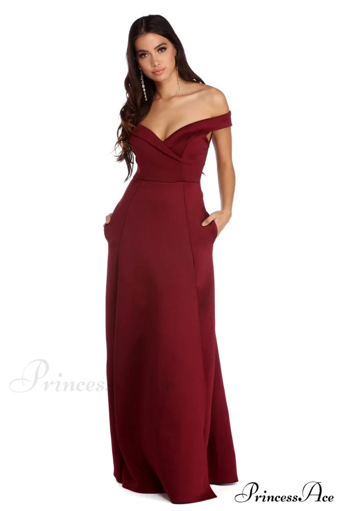 Christine Off The Shoulder Ball Gown - Lady Occasions