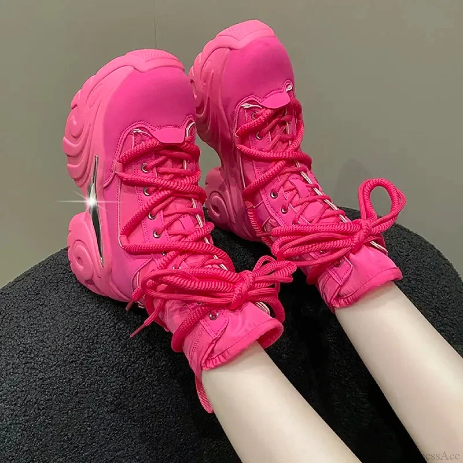 Chunky Elevated Lace Up Rebel Gothic Boot