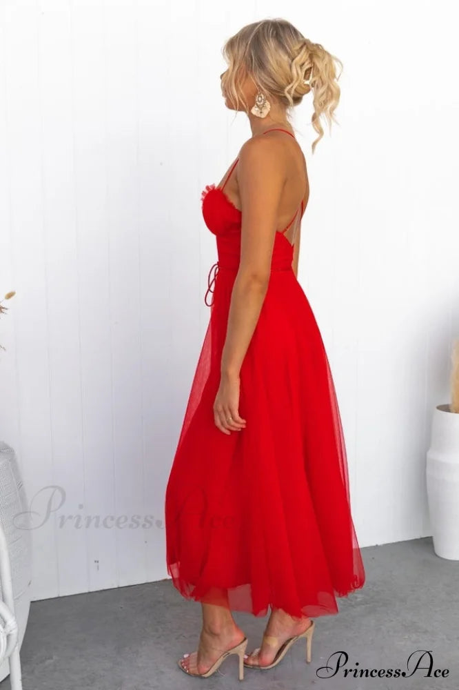 Cindy Tulle Stylish Midi Dress