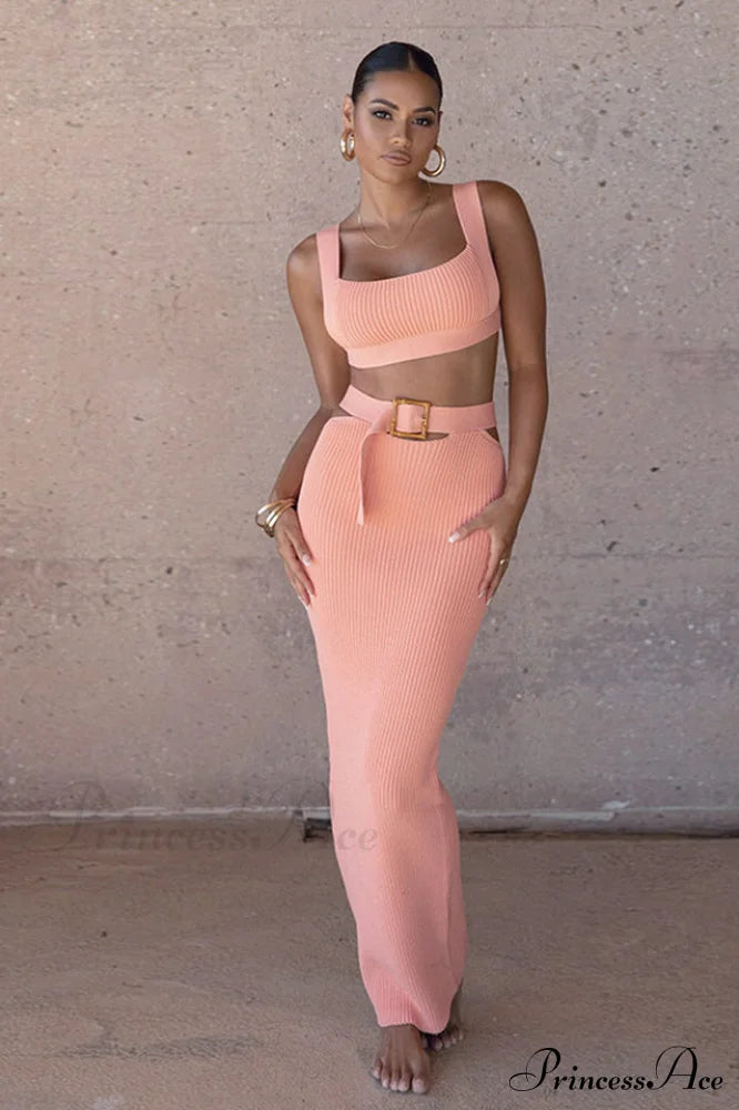 City Chic Stylish Belt Dress Set