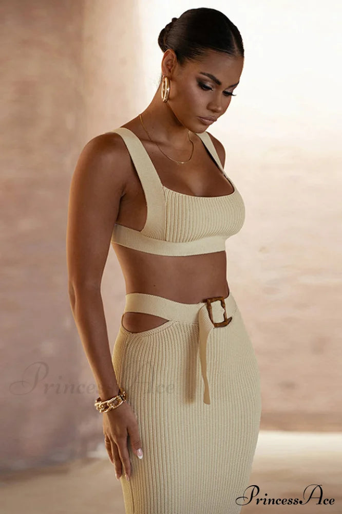 City Chic Stylish Belt Dress Set