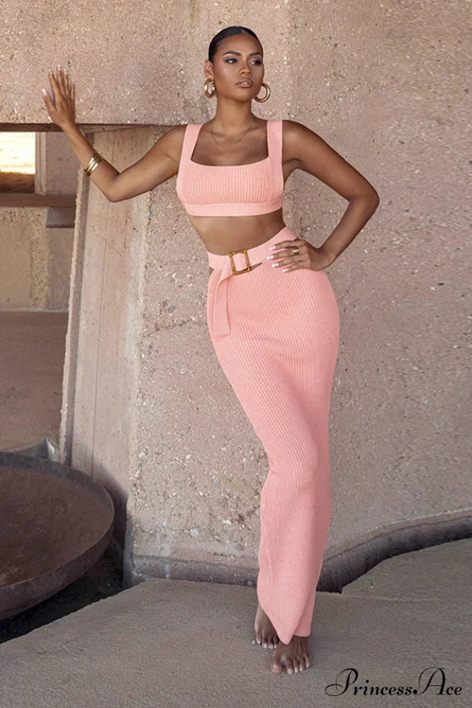 City Chic Stylish Belt Dress Set