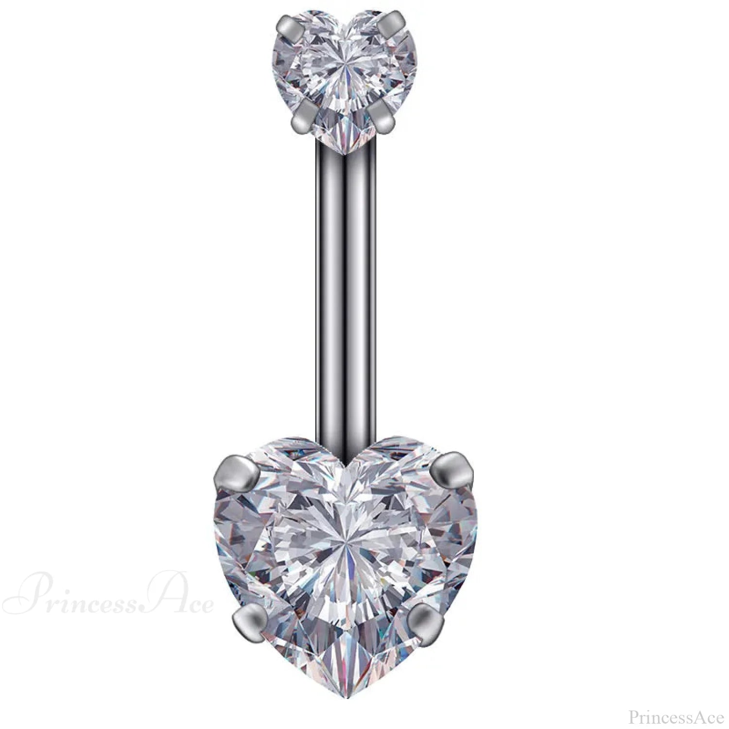 Clear Circular Medieval Surgical Belly Ring Crystal