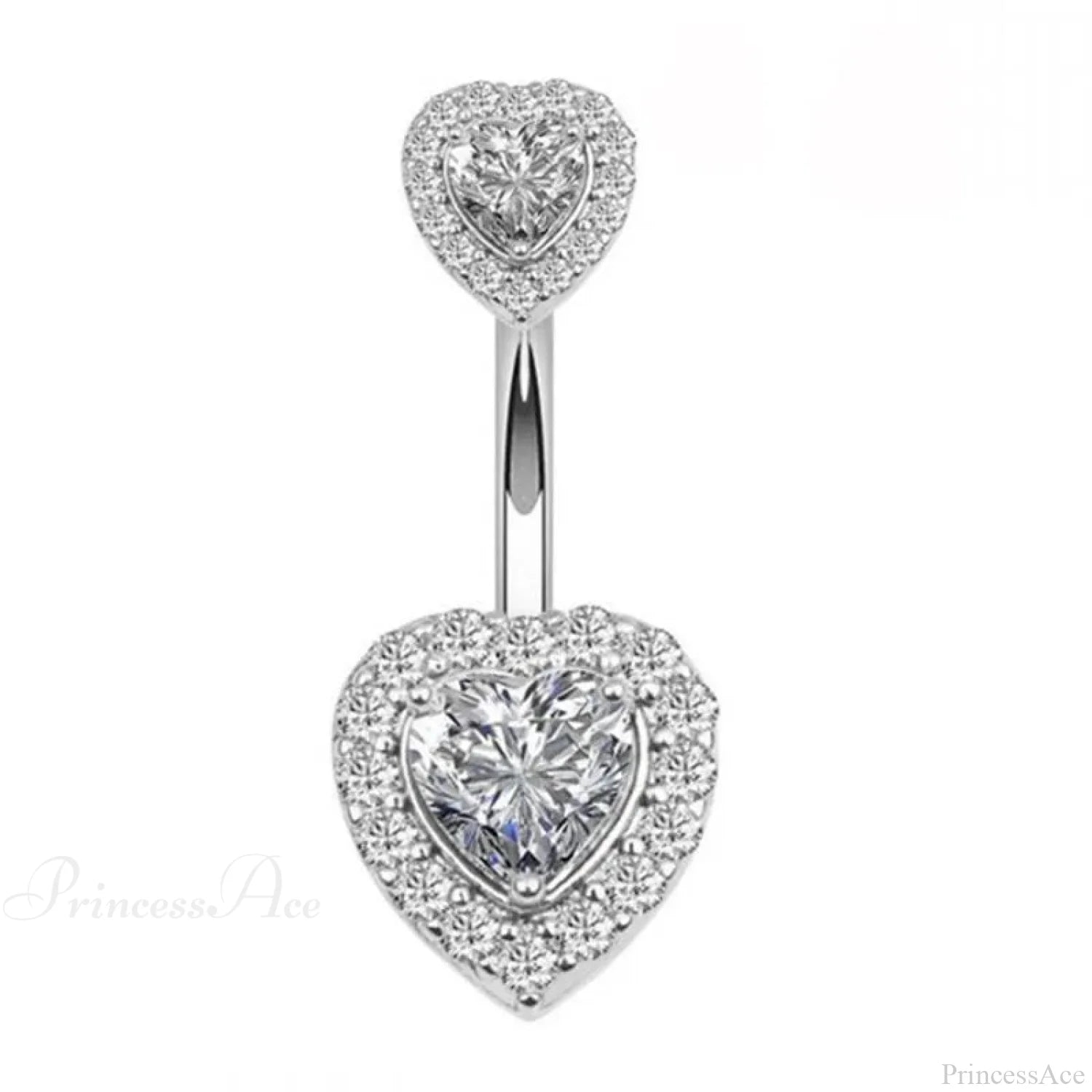 Clear Circular Medieval Surgical Belly Ring Silver 2