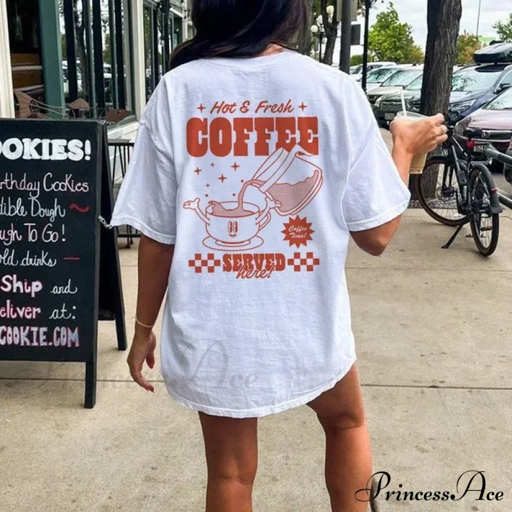 Coffee Lover Shirt Charming Unisex Loose Graphic Tees