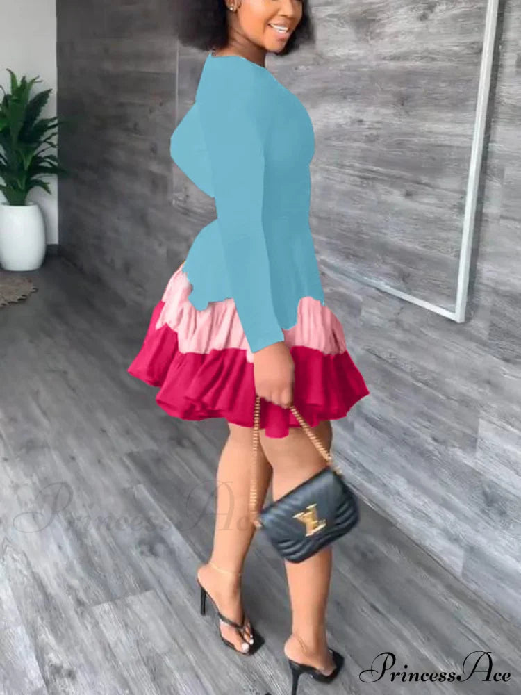 Color Block Reversible Trendy Knitted Boot Cuffs Dresses