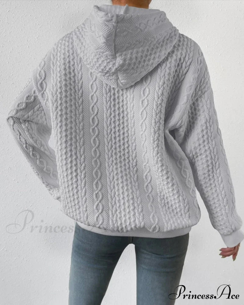 Color Casual Solid Hoodie Sweatshirts & Hoodies-L