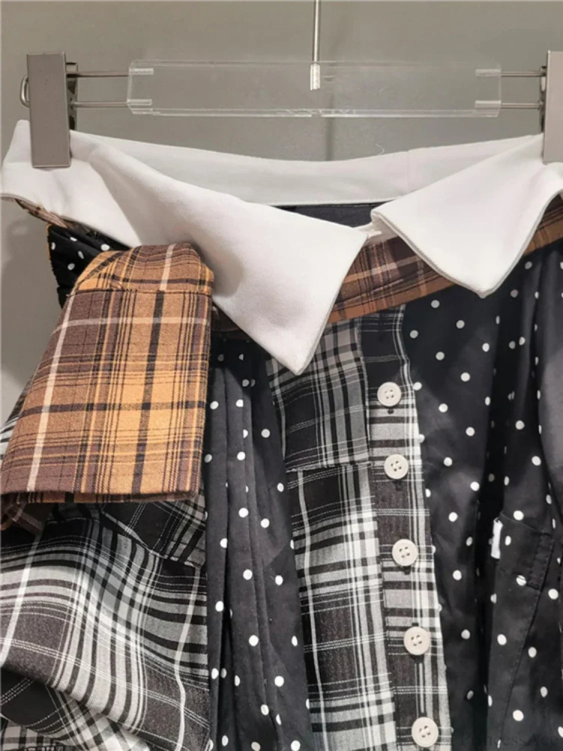 Contrast Plaid Bandage Mini Skirt