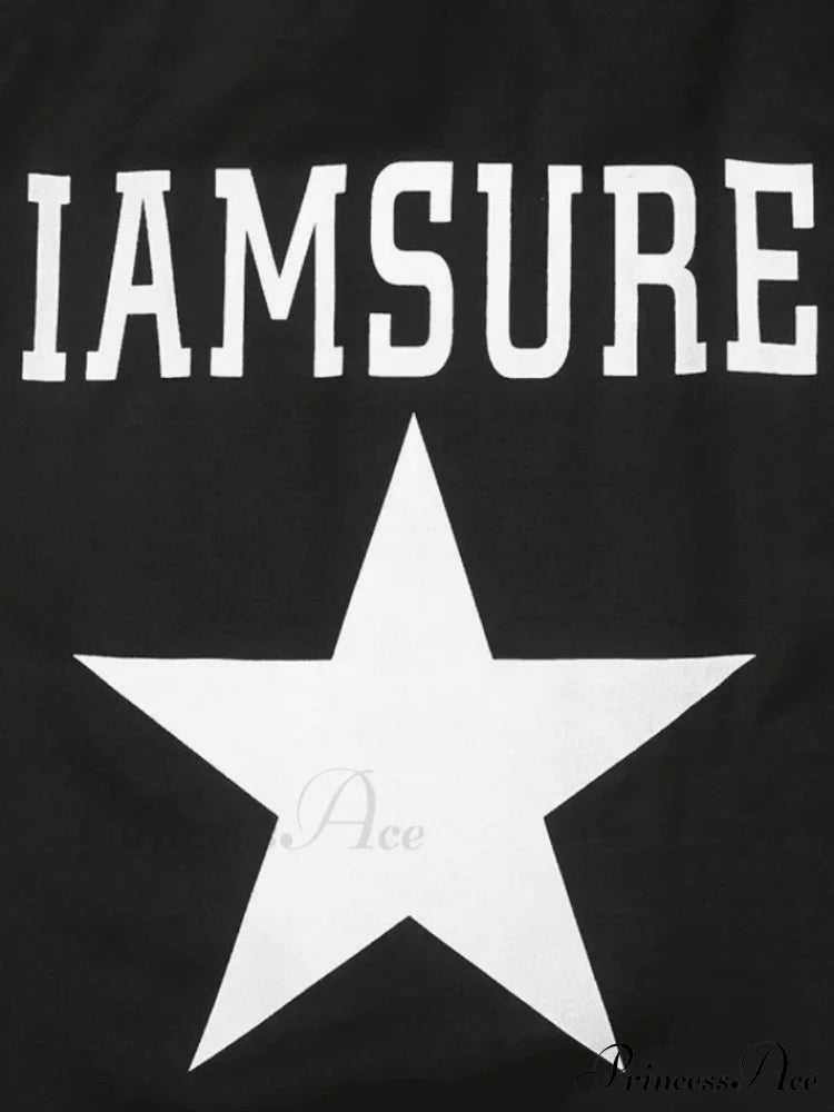 Contrast Slogan Graceful Printed Crop Top Jackets