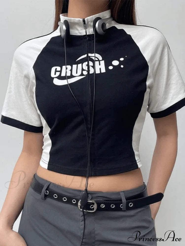 Contrasting Trim Graceful Vintage Sweater Black / S Shirts