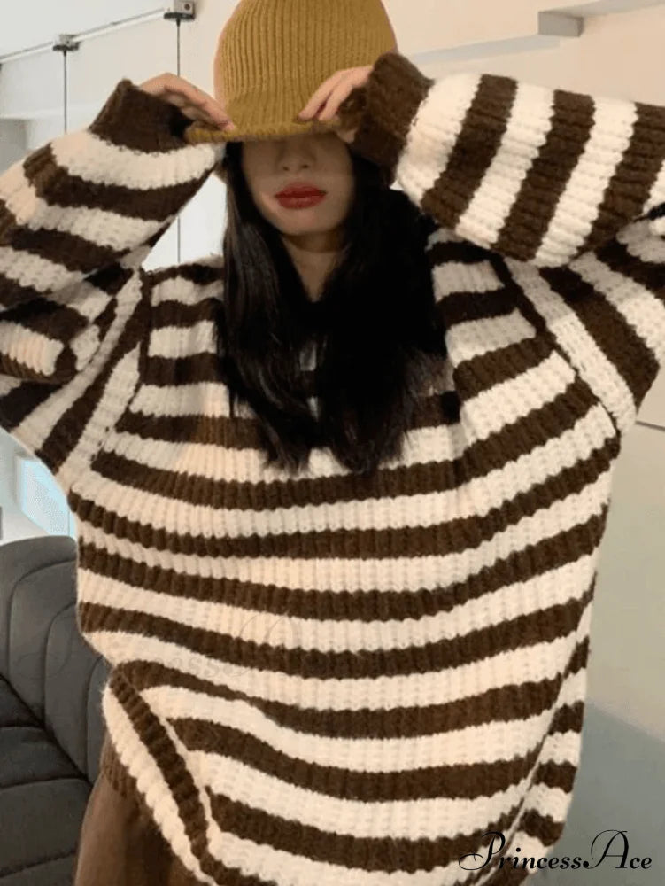 Cozy Charming Fringe Sweater Brown / One Size Sweaters