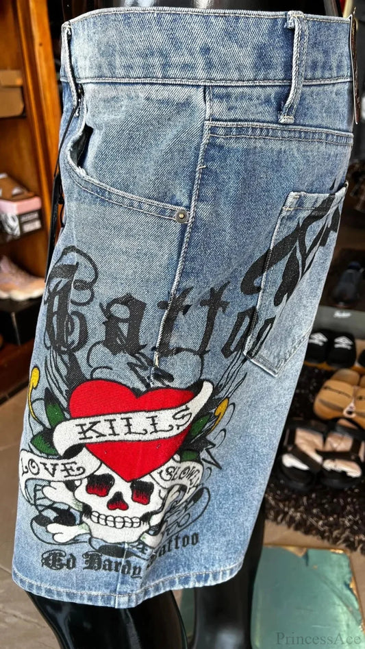 Cranium Stitched Denim Short blue / M