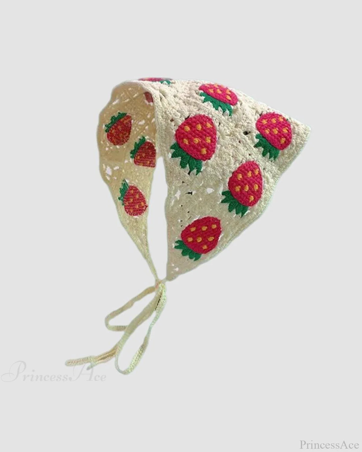 Crochet - Warm-Season Headscarf Plantation (Strawberry) White / One Size Headwear