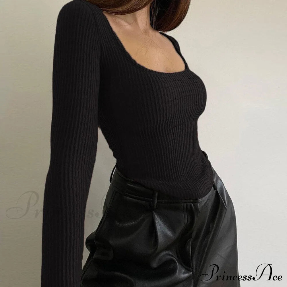 Crop Women’s - Long Top Arm Streetwear Red Black / S