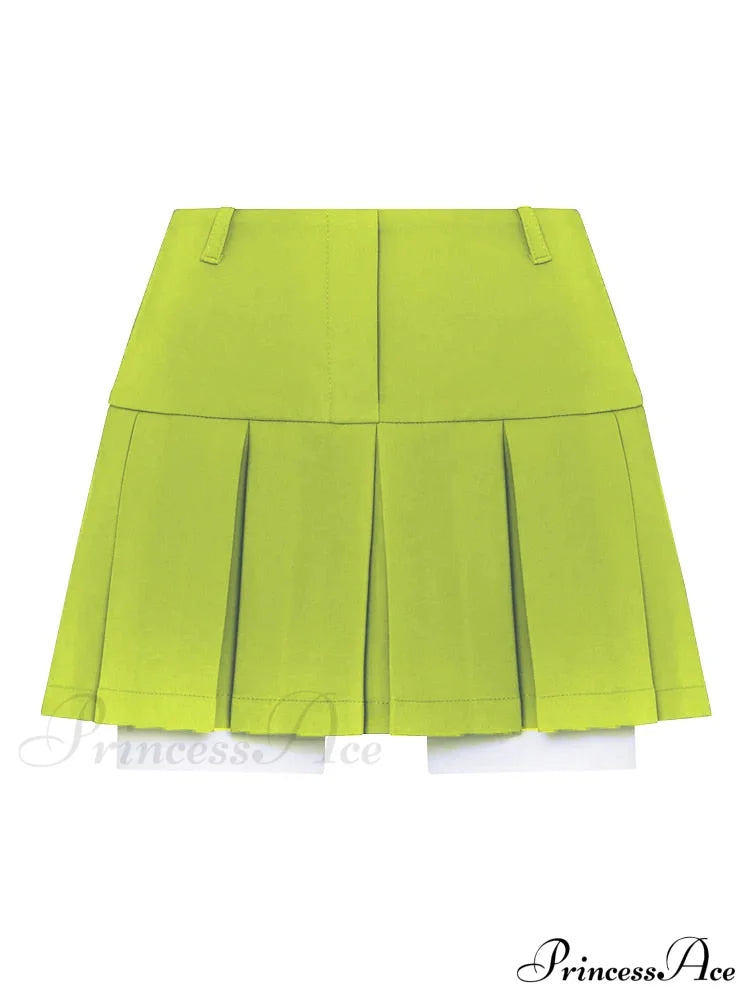 Cropped Blazer And Pleated Mini Skirt Set Free From Label