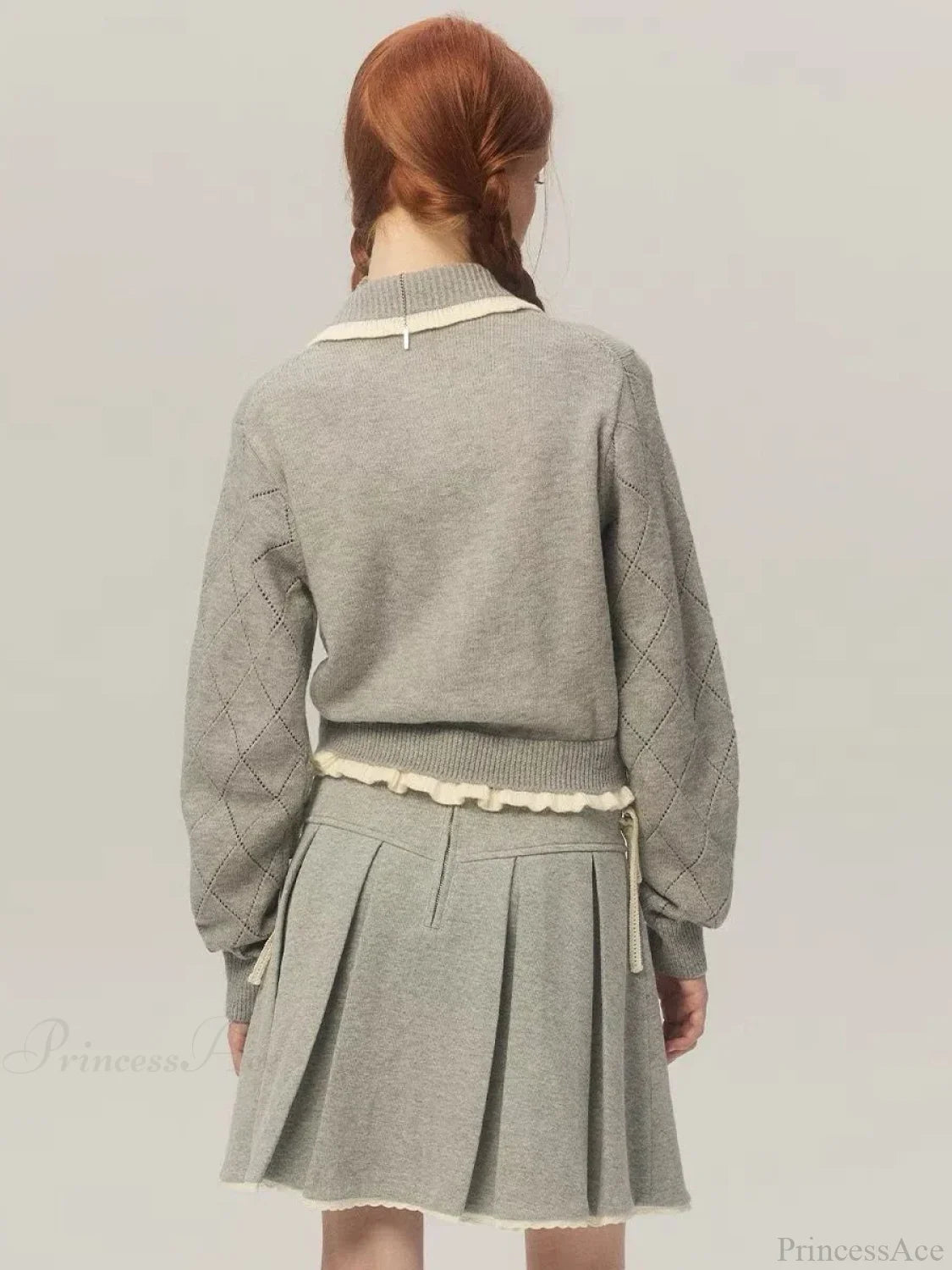 Cropped Bow Aesthetic Cardigan Cardigan-241208