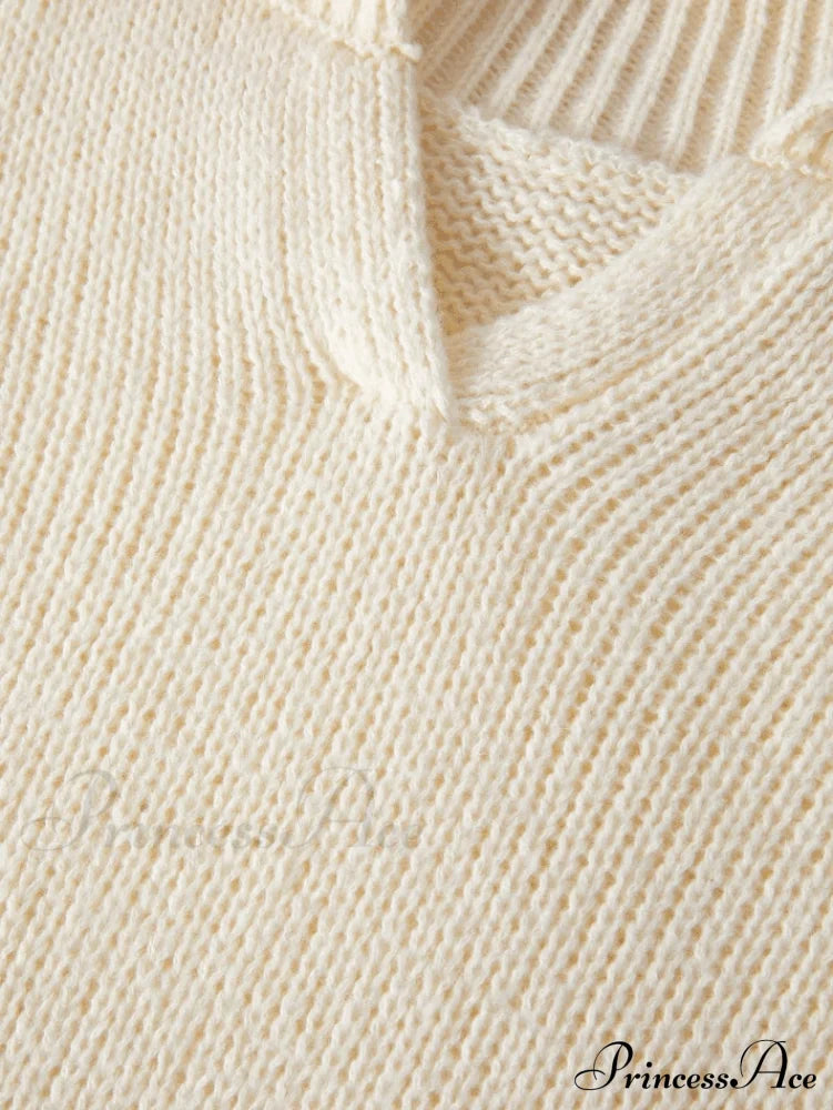 Cropped Flare Graceful Cuffs Mesh Blouse Sweaters