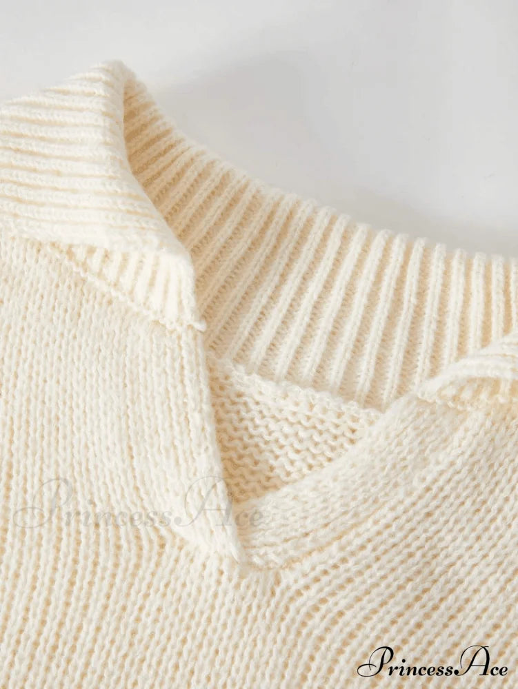 Cropped Flare Graceful Cuffs Mesh Blouse Sweaters