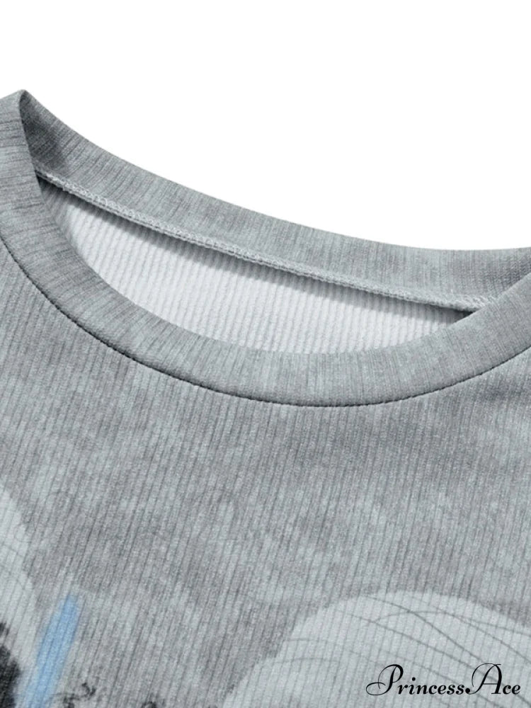 Cross Ribbed Graceful Two Piece Set Long Sleeves