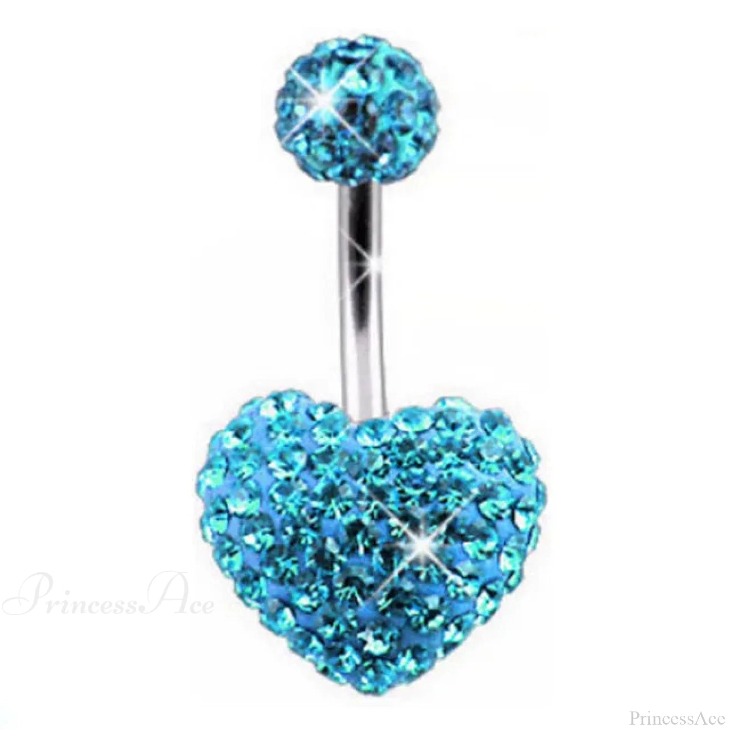Crystal Dangle Gothic Belly Ring Style5 Blue