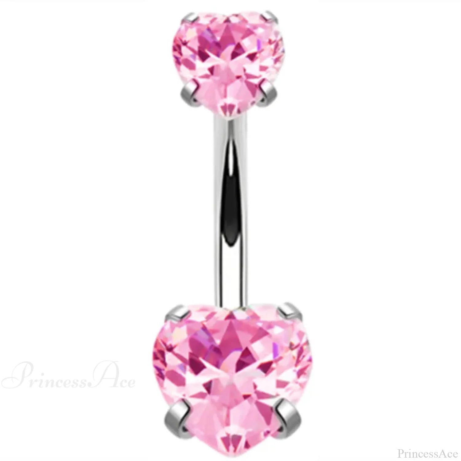 Crystal Dangle Gothic Belly Ring Style6 Pink