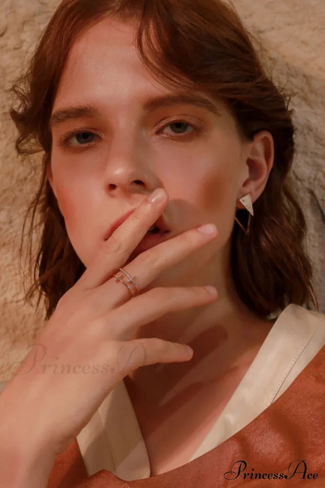 Cubic Zirconia Stylish Cross Ring