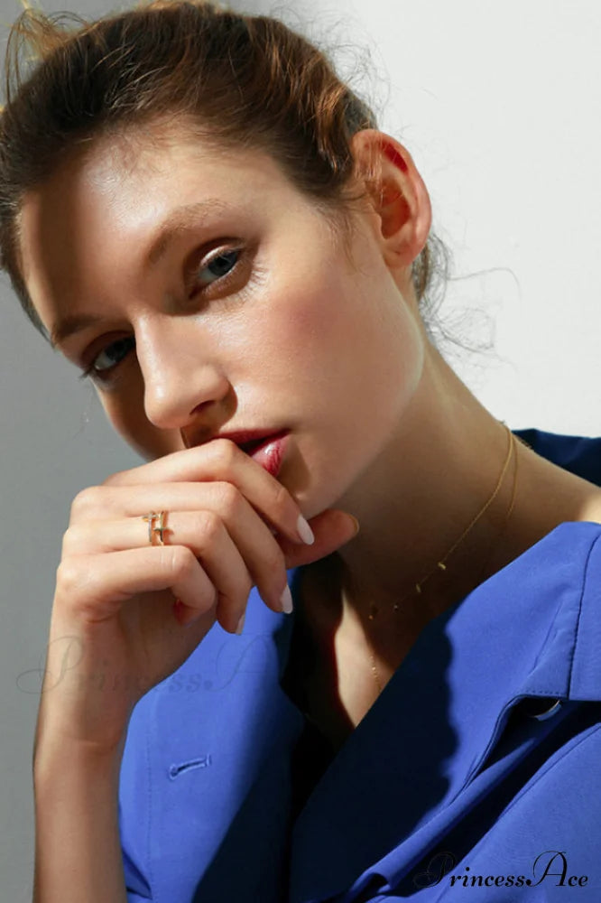 Cubic Zirconia Stylish Cross Ring