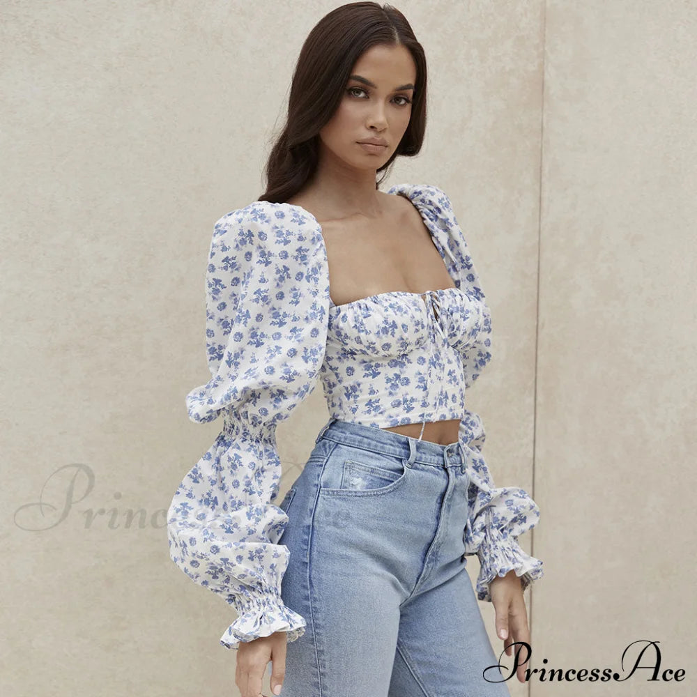 Cute Bunny Graceful Printed Bandeau Top M / White Crop Tops