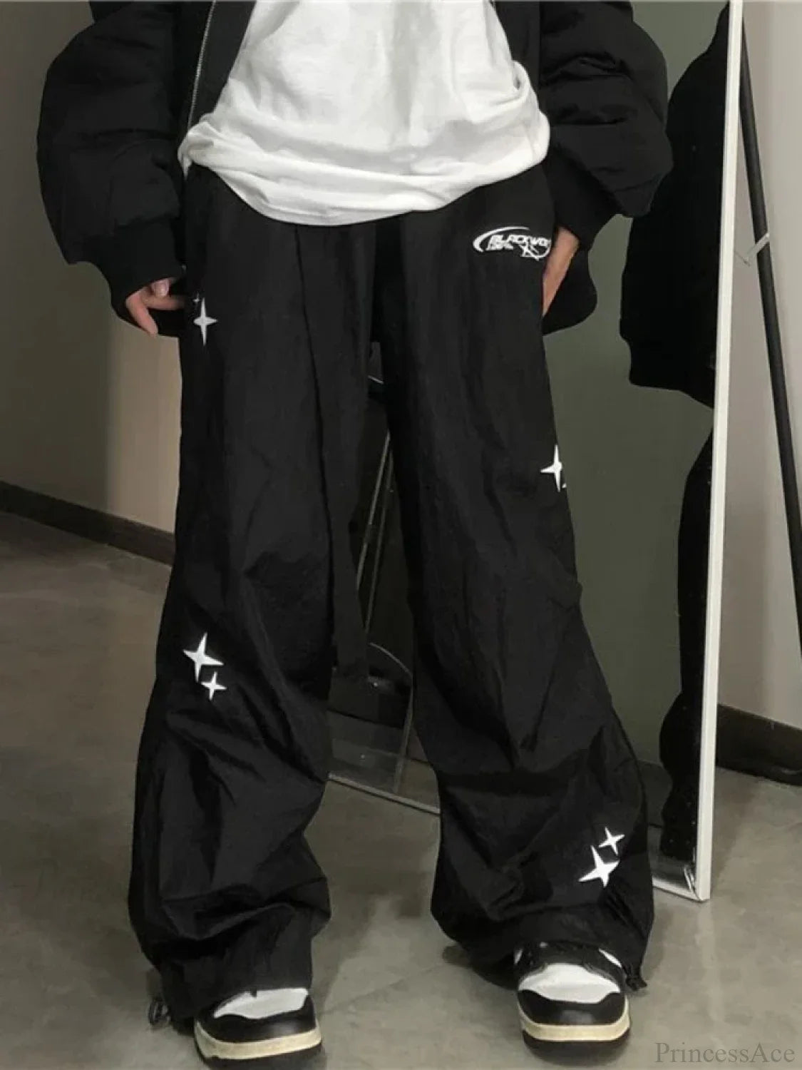 Cyber Y2K Parachute Baggy Pants