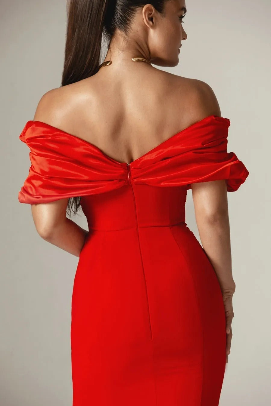 Ruched Bustier Bodycon Formal Dress