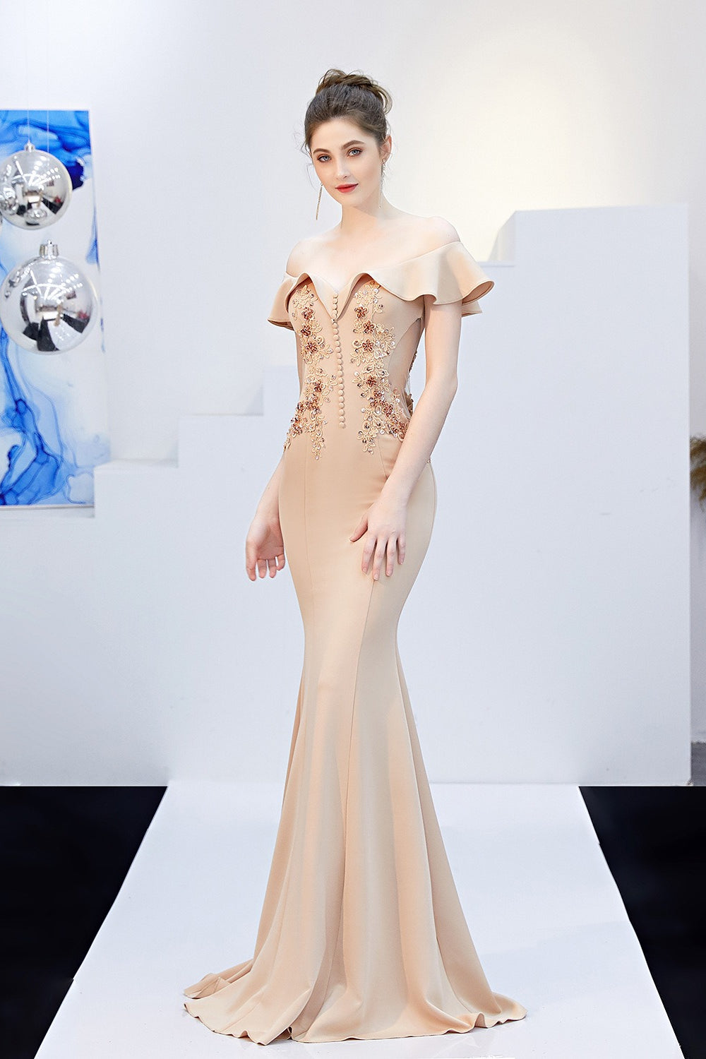 Elegant Off Shoulder Bodycon Formal Dress