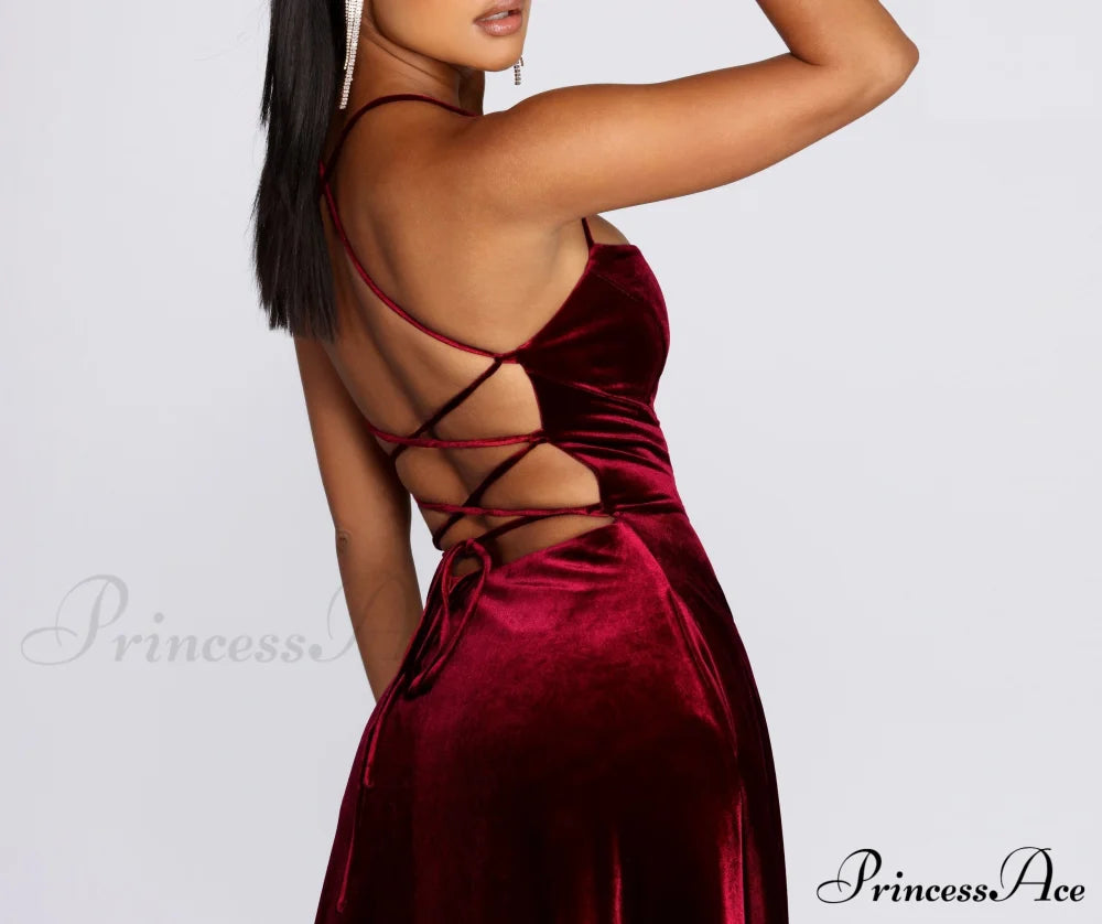 Dakota Velvet Lace Charming Up Evening Gown S.o. Long Dresses