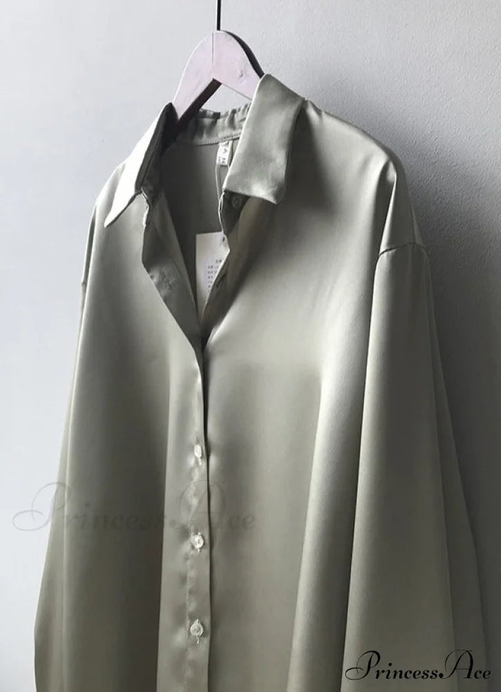 Daria Satin Blouse Tops & Blouses