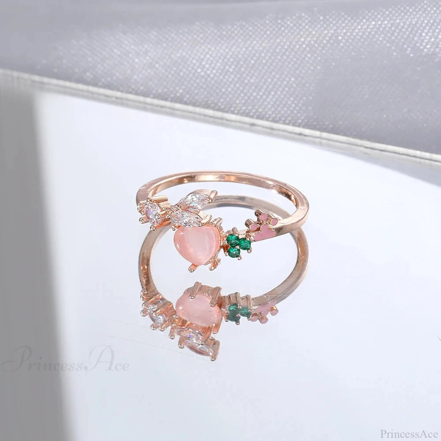 Dark Animal Butterfly Zircon Star Ring sliver2