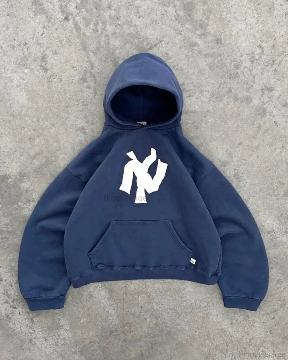 Dark Antique Large Design Hoodie Blue1 / M