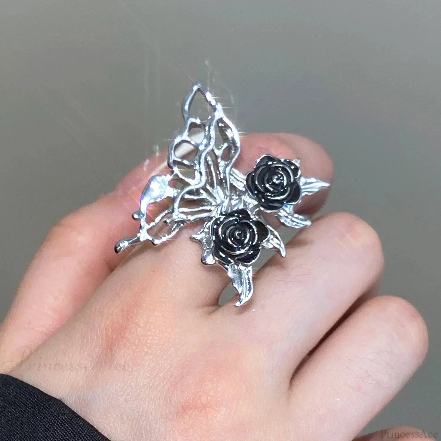 Dark Black Rose Band 01 Black
