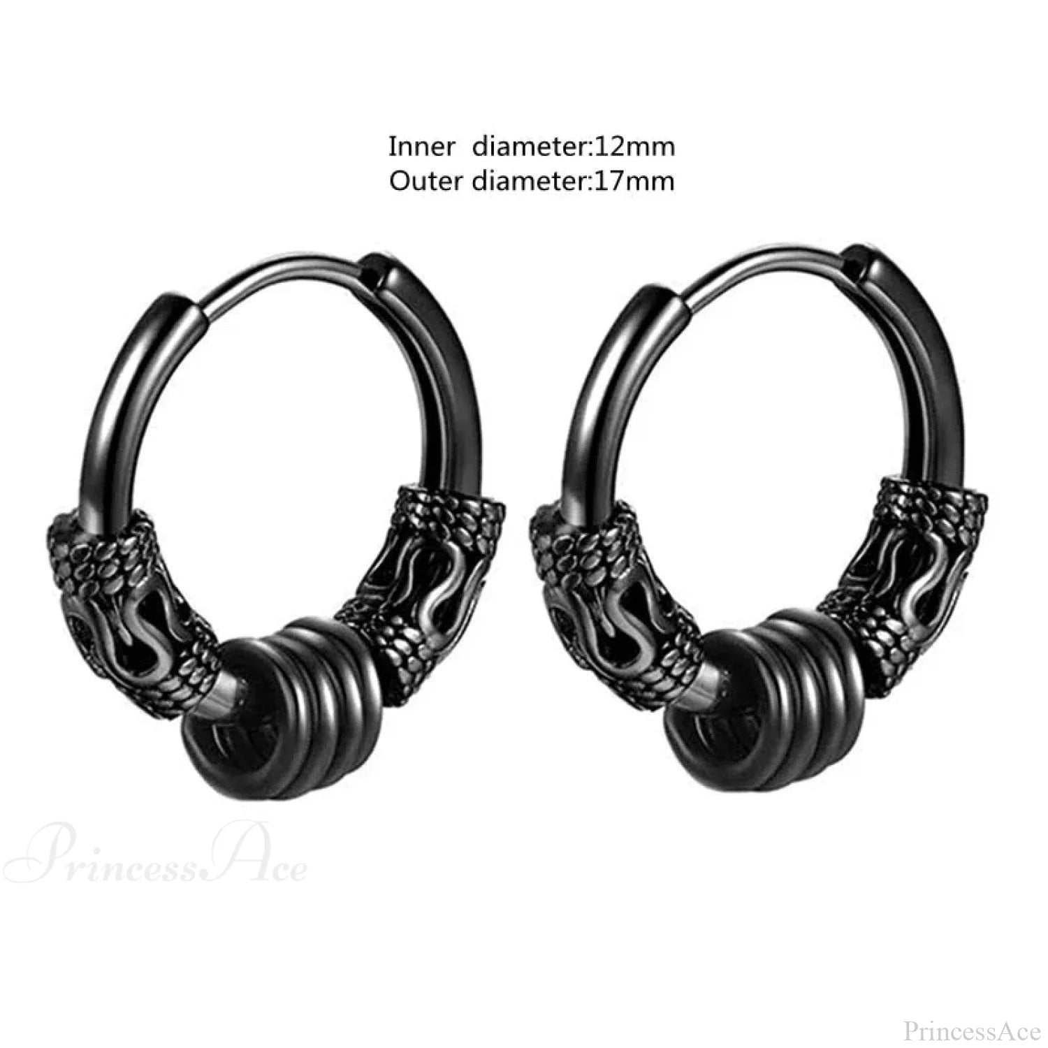 Dark Black Skull Awl Rock Declaration Earring color20