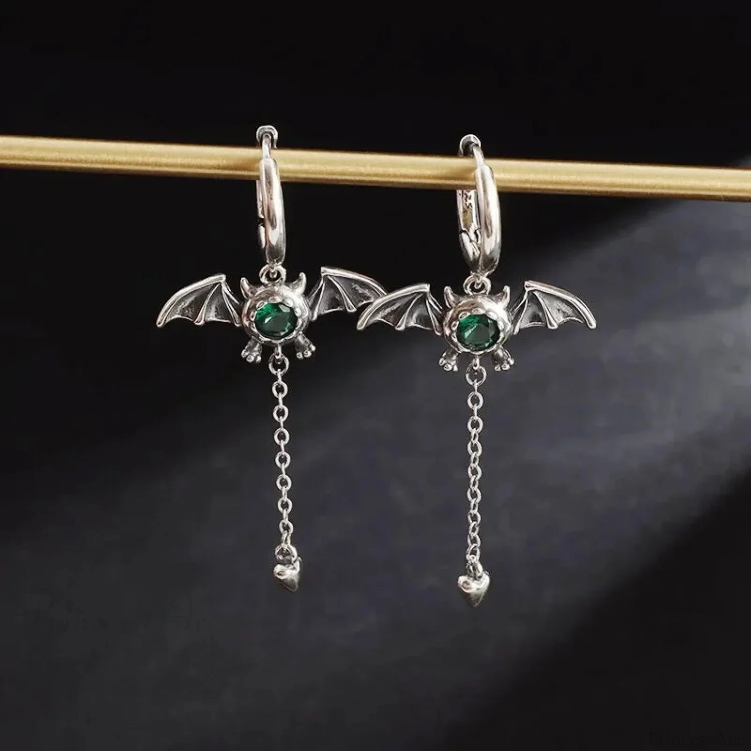 Dark Black Skull Awl Rock Declaration Earring color34