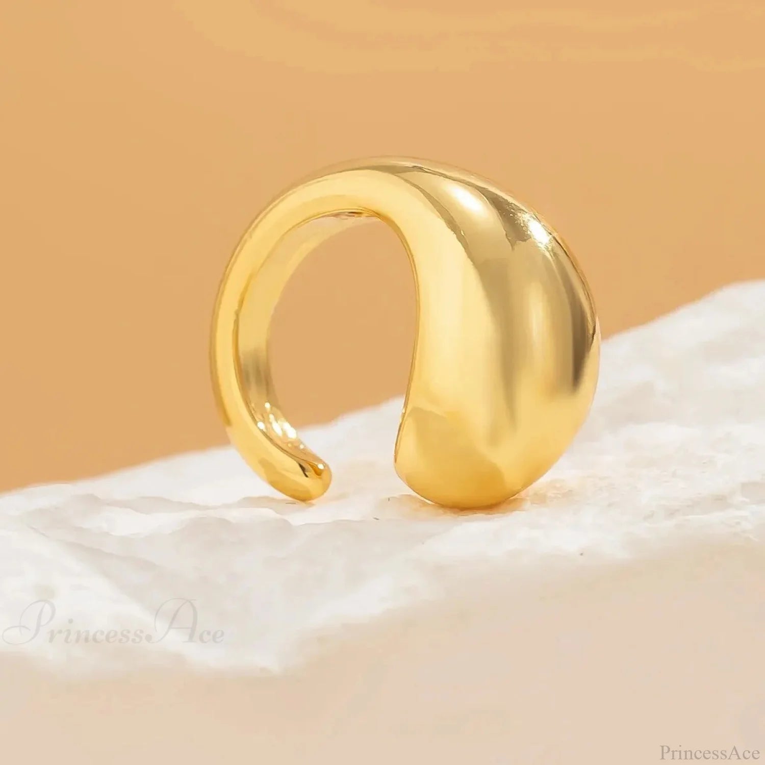 Dark Circular Shiny No Piercing Clip Earring