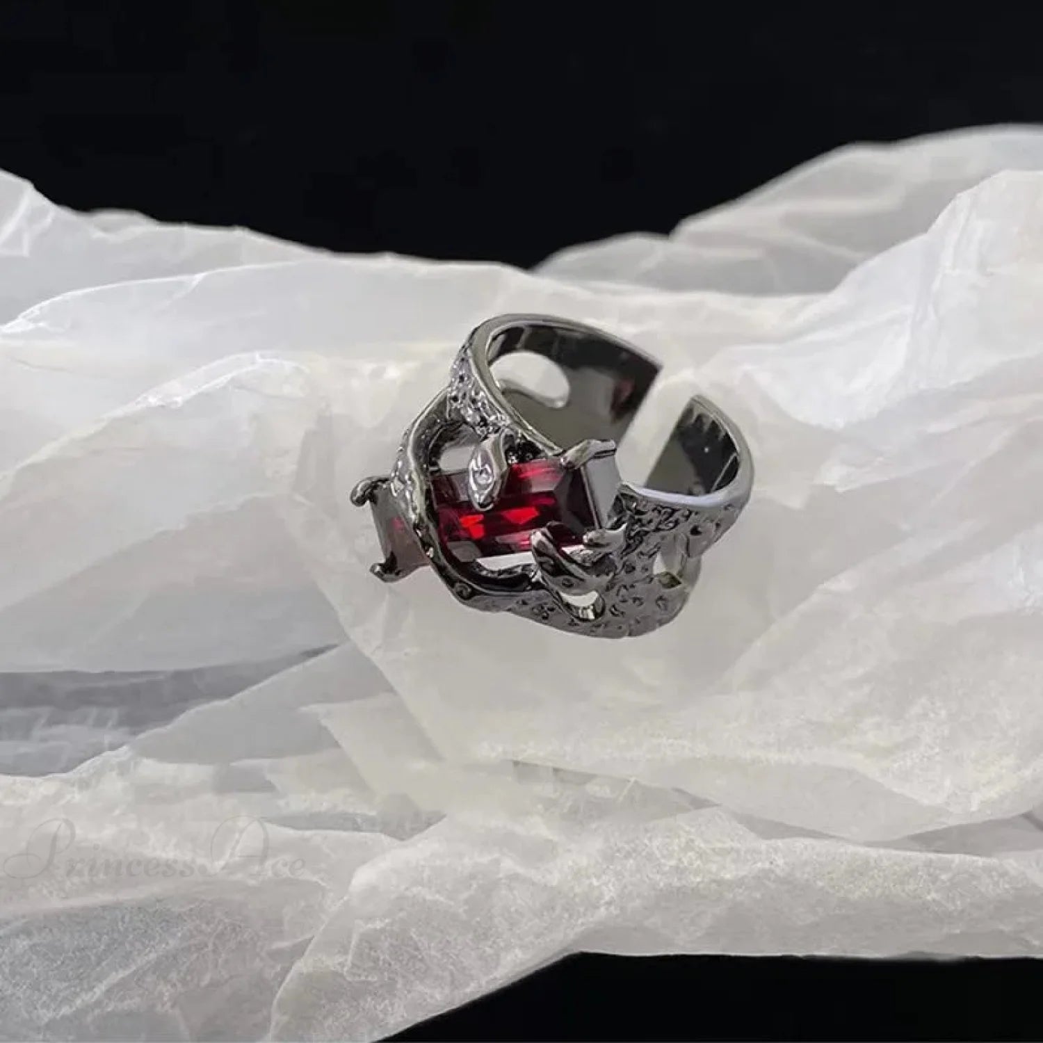 Dark Gothic Crimson Ring