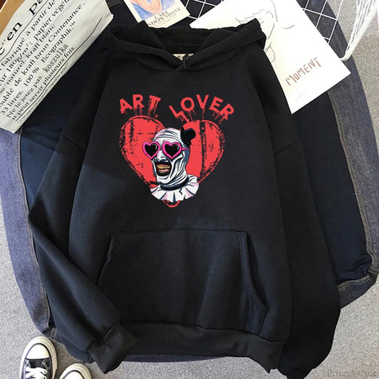 Dark Jester Graphic Pullover Hoodie black / XS