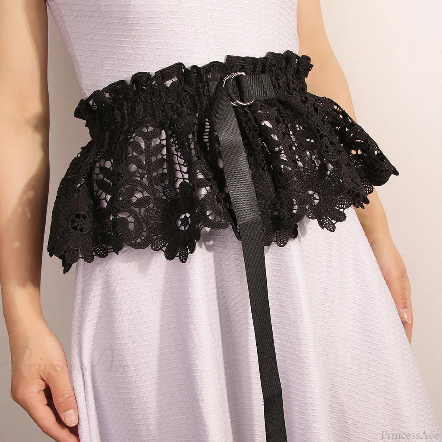Dark Lace Gothic Deluxe Designer Belt Black / 125cm
