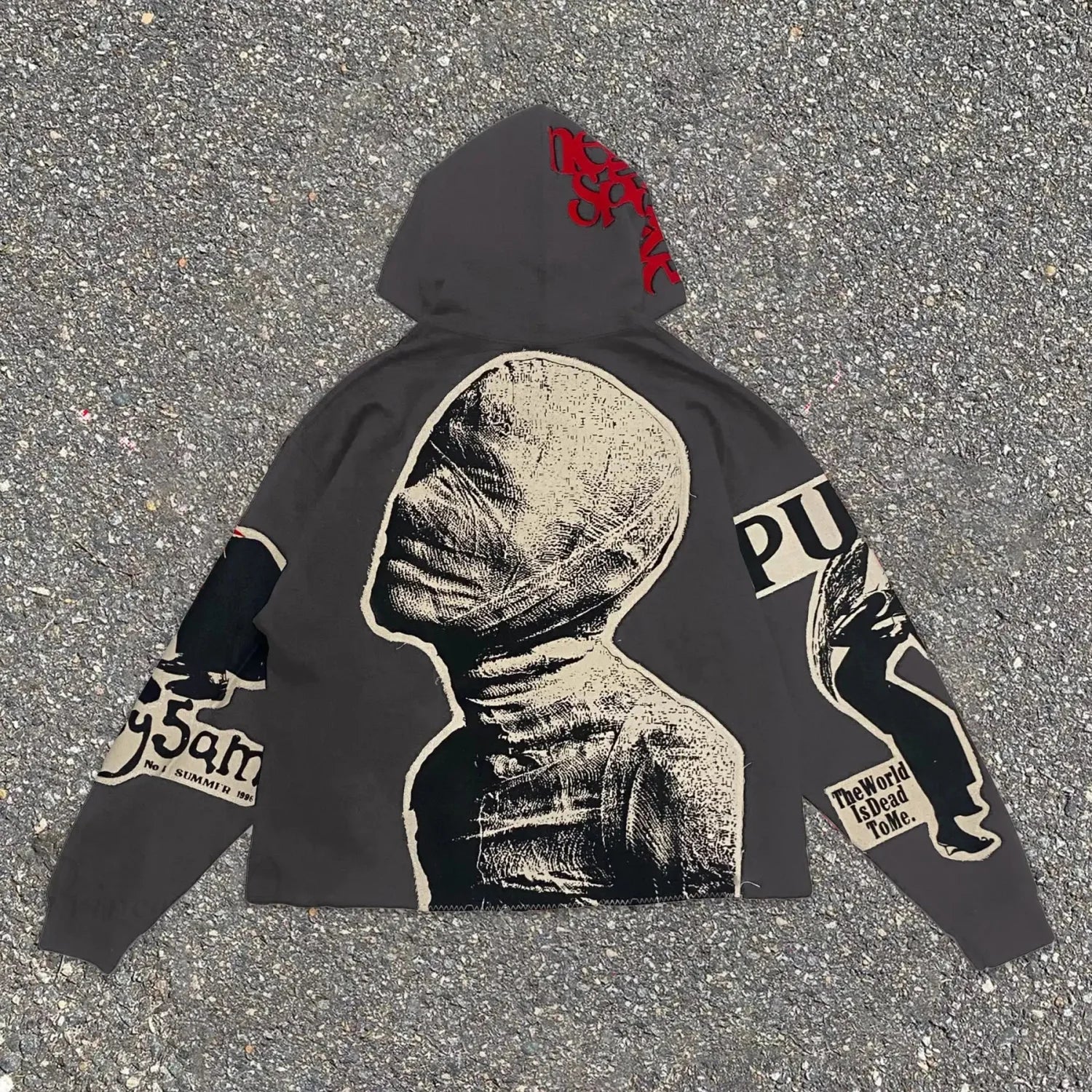 Dark Mummy Visual Pullover Hoodie black3 / S