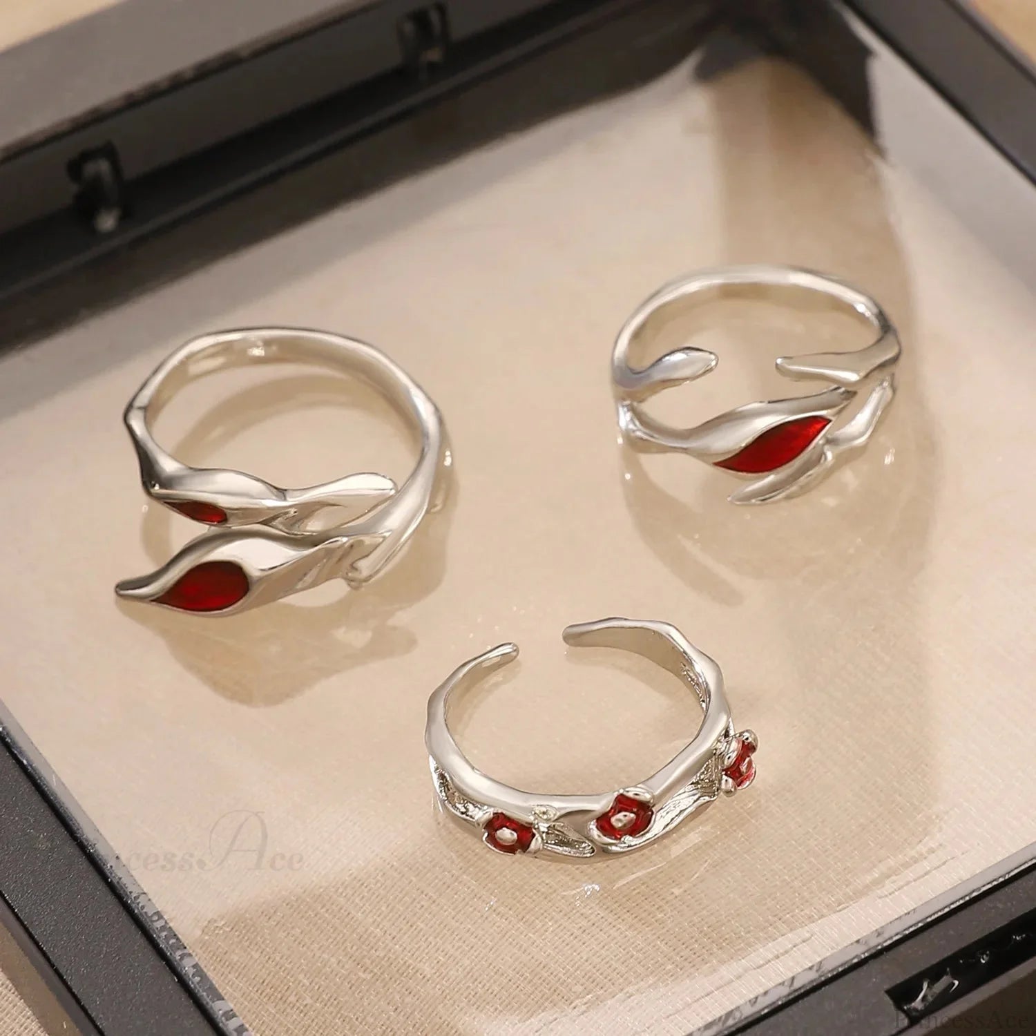 Dark Red Crystal Band